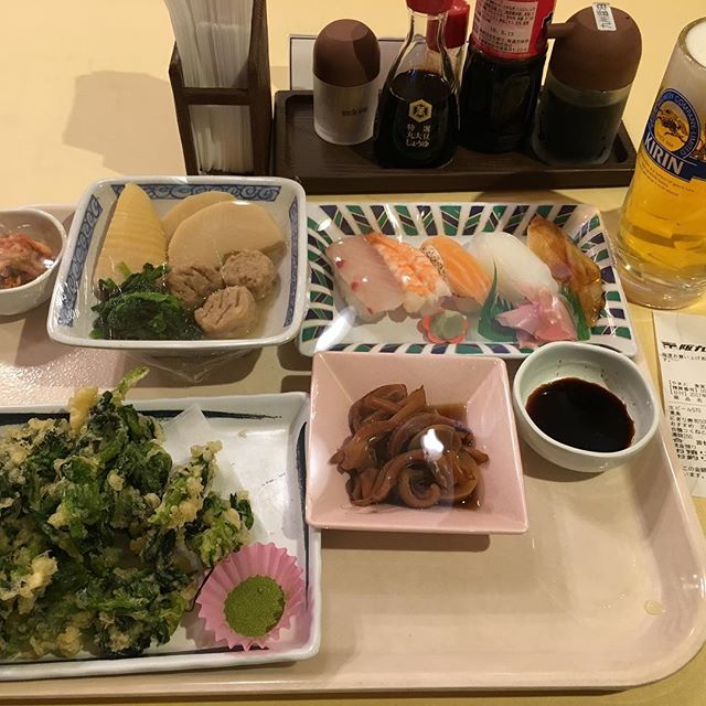今日は一人で淋しくフェリーのレストランでバランス食をテーマに  やはり一人での夕食は…？